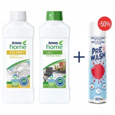 Amway płyn do mycia naczyń 1l+płyn LOC 1l+1szt Riem odplamiacz 300ml -50%!