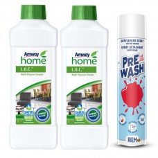 2× Amway Home płyn LOC + 1szt Riem Prewash Odplamiacz 300ml -50%!