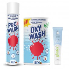 RIEM Odplamiacz Prewash 600ml + RIEM Wybielacz 0.5kg + pasta Amway 37ml GRATIS!!!