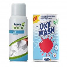 Odplamiacz Prewash Amway spray 0,4L+RIEM wybielacz z aktywnym tlenem OXY-WASH -50%!